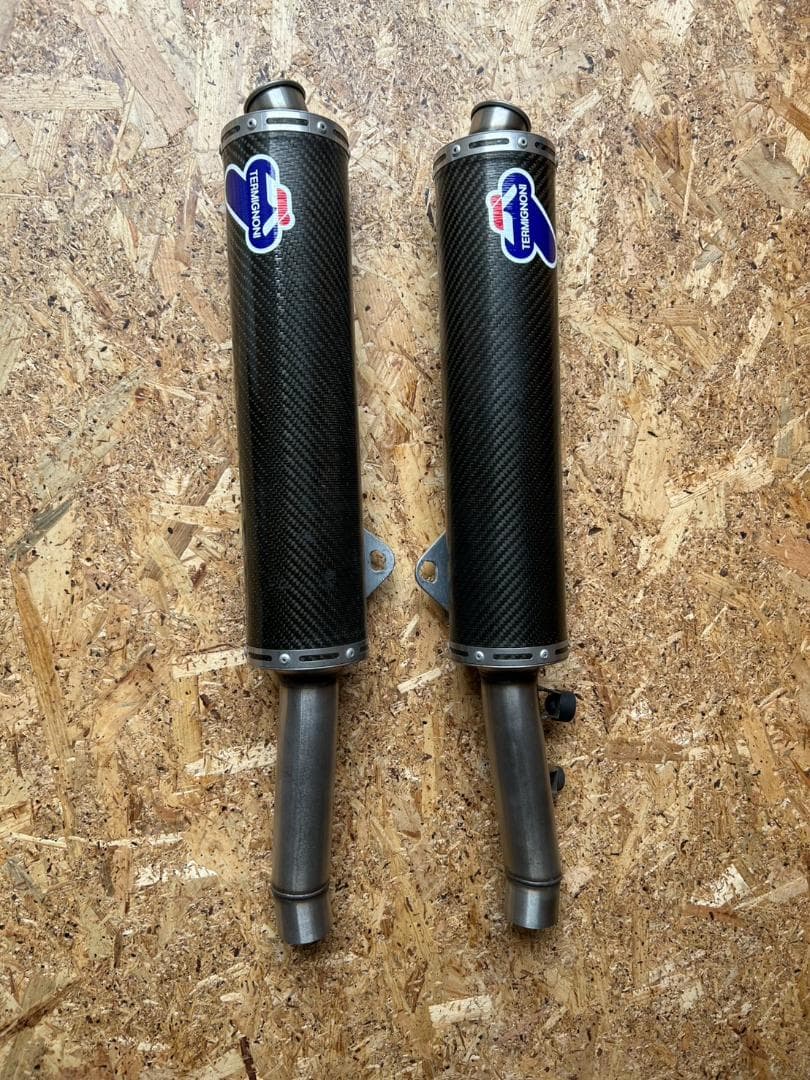 バイク用カーボンファイバーマフラー2本セット