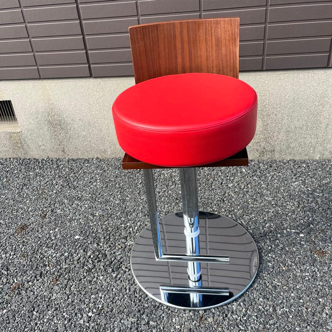 ★ポルトローナフラウ★ 赤　本革　スツール　カウンターチェア　ルスピーゲ