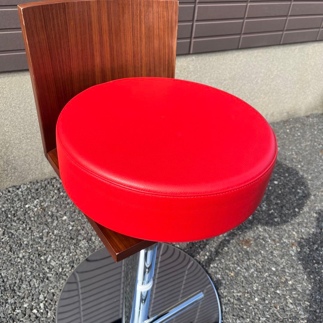 ★ポルトローナフラウ★ 赤　本革　スツール　カウンターチェア　ルスピーゲ