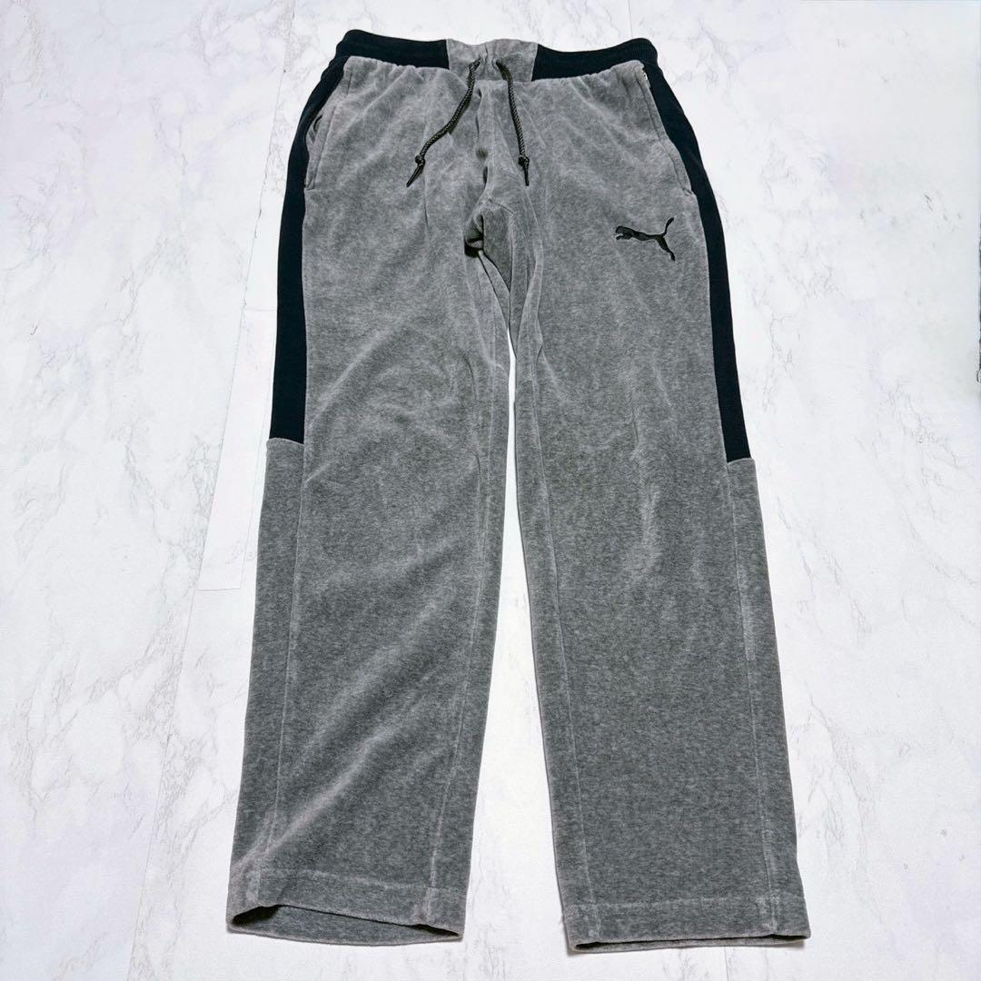 プーマ ベロアジャージ上下セットアップMサイズ グレー色