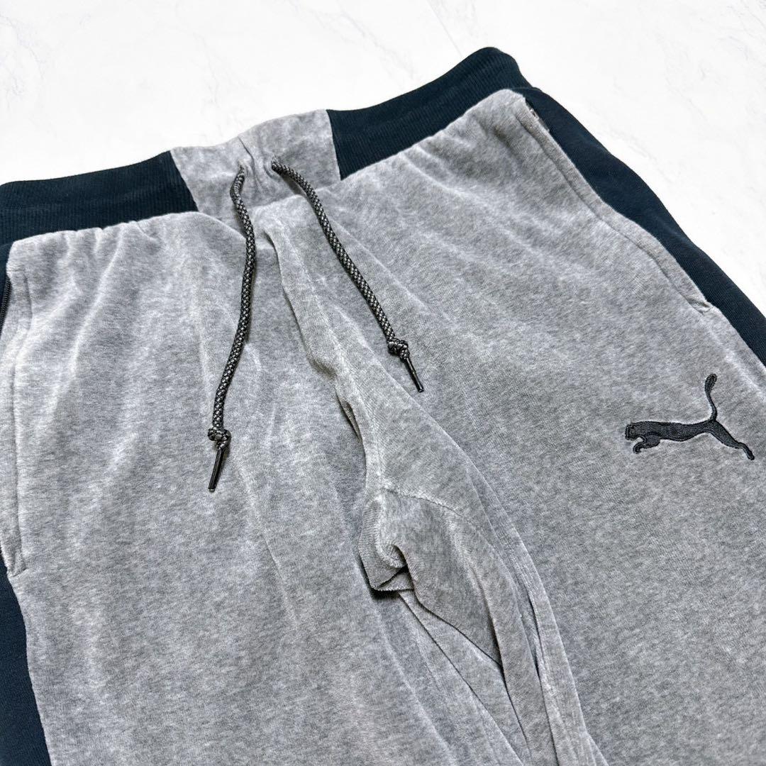 プーマ ベロアジャージ上下セットアップMサイズ グレー色