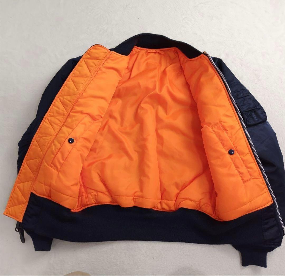 【超美品】ALPHA現行タグMA-1 フライトジャケットネイビーSサイズ