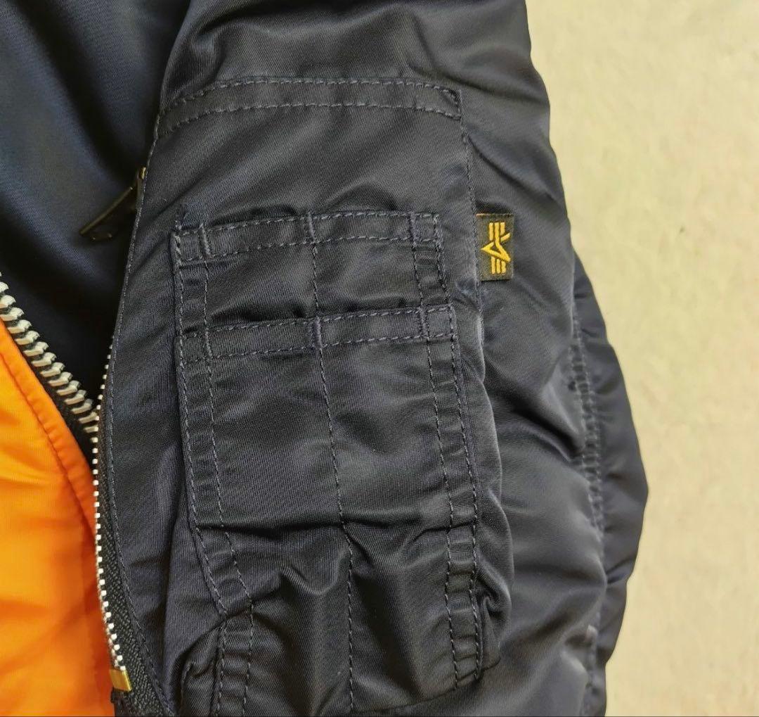 【超美品】ALPHA現行タグMA-1 フライトジャケットネイビーSサイズ