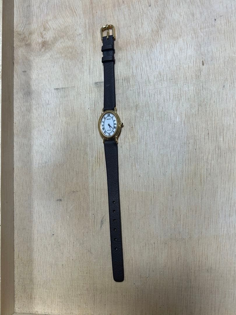 【稼働品】セイコー エクセリーヌ シェル文字盤 新品電池