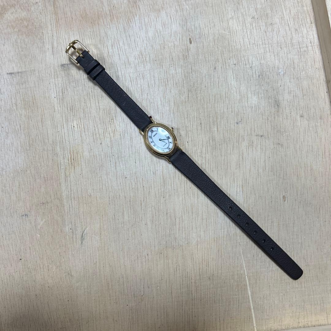 【稼働品】セイコー エクセリーヌ シェル文字盤 新品電池