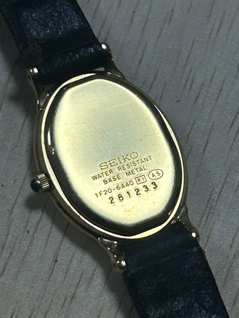 【稼働品】セイコー エクセリーヌ シェル文字盤 新品電池