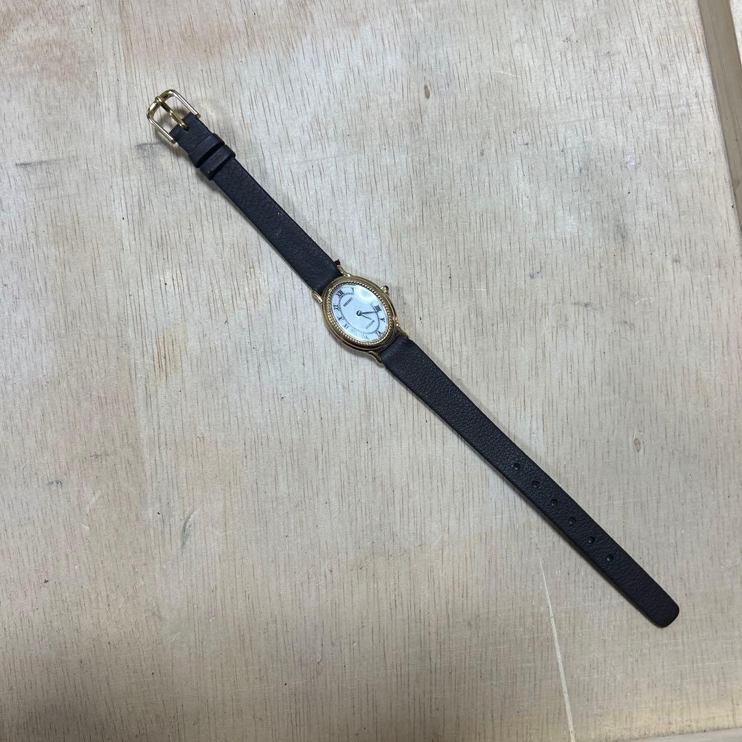 【稼働品】セイコー エクセリーヌ シェル文字盤 新品電池