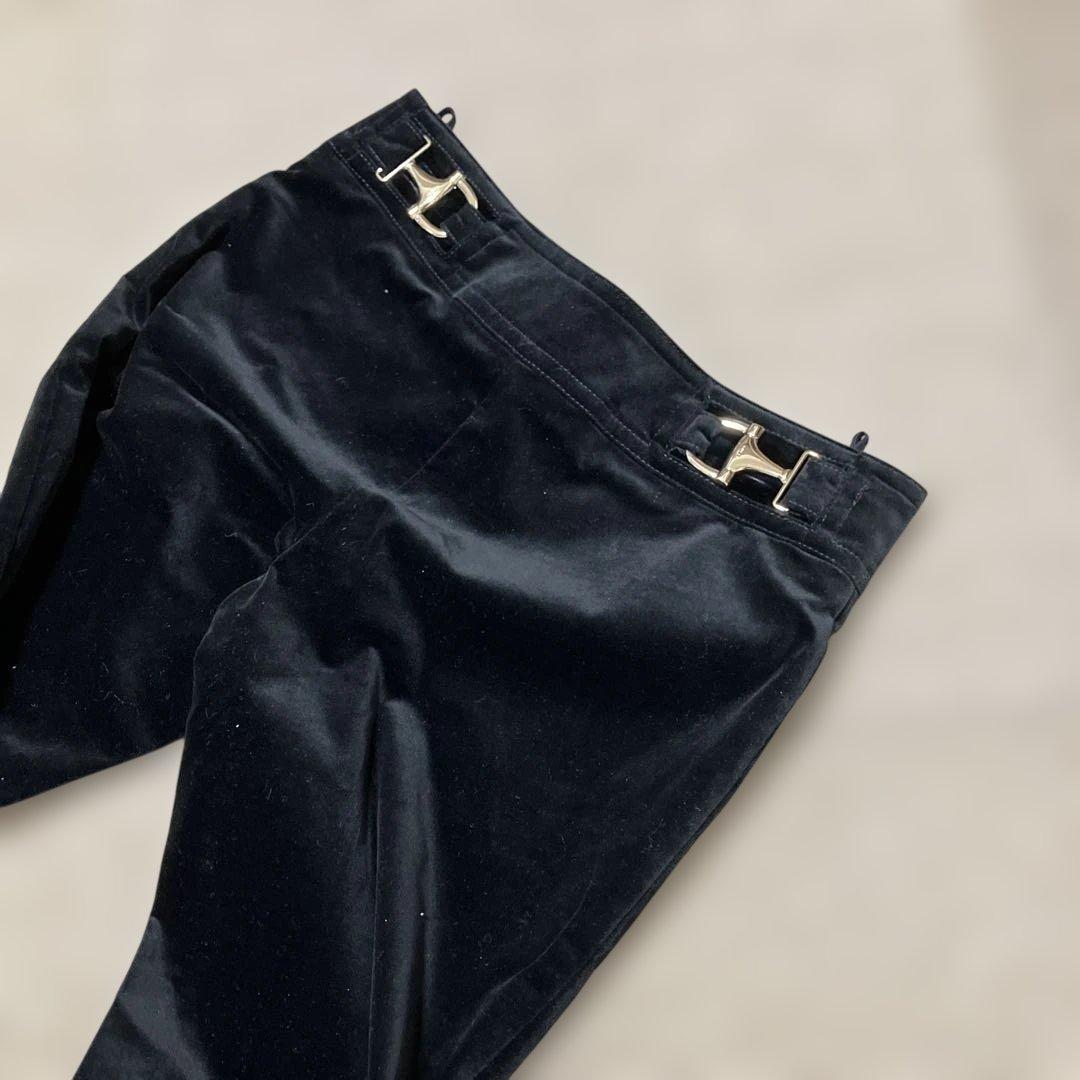GUCCI グッチ ベロア パンツ ブラック