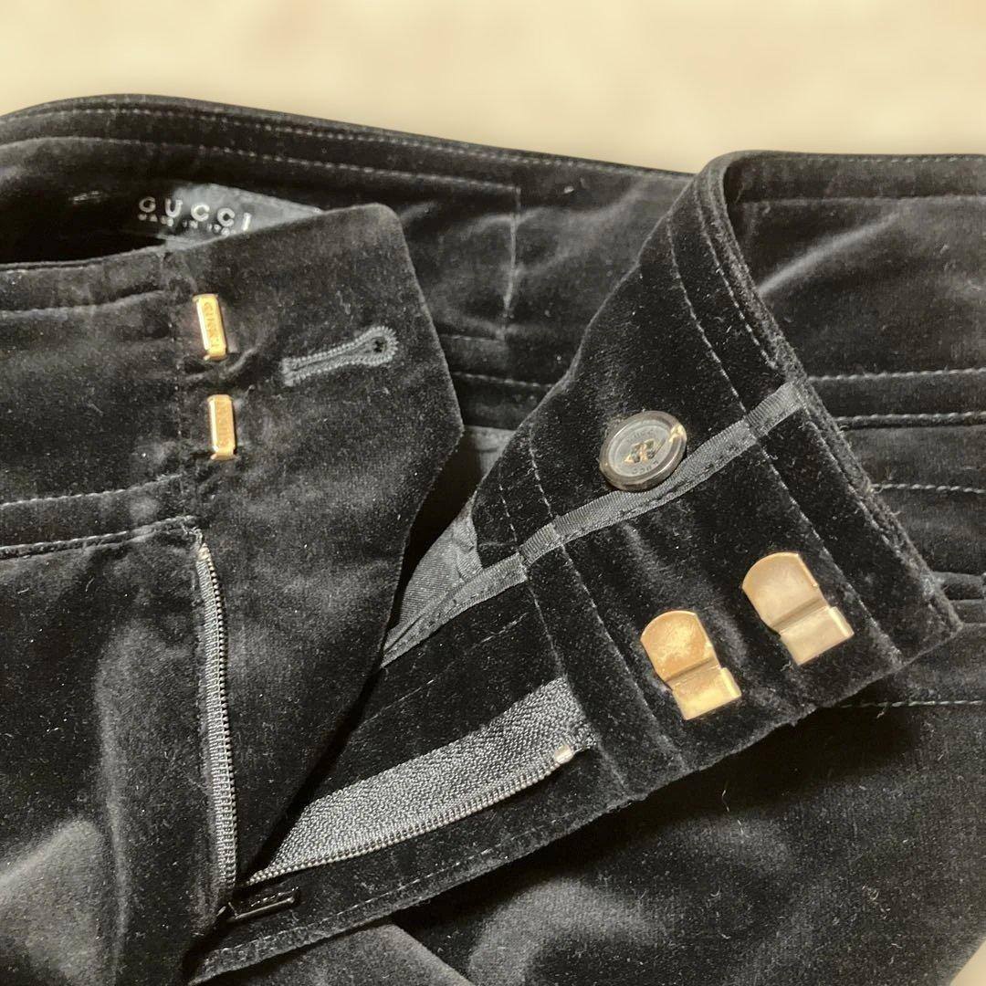GUCCI グッチ ベロア パンツ ブラック