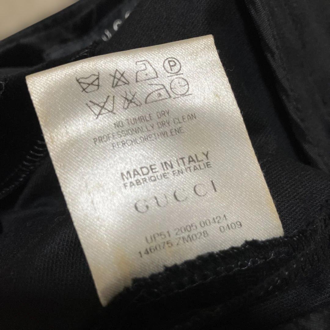 GUCCI グッチ ベロア パンツ ブラック