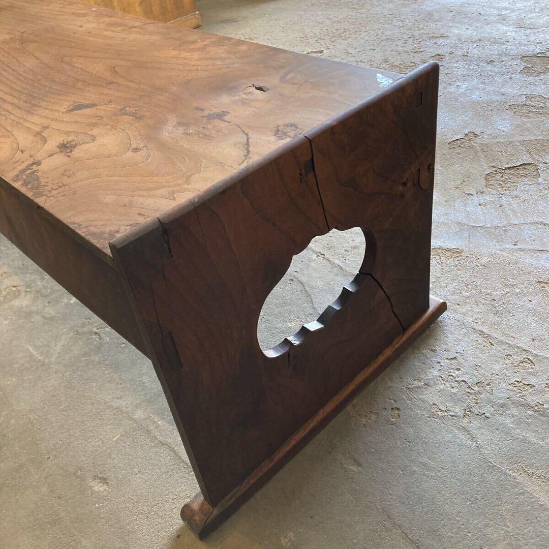 ☘*️様 古い欅の勉強机 けやき 文机 平机 作業台 古道具 アンティーク 家具