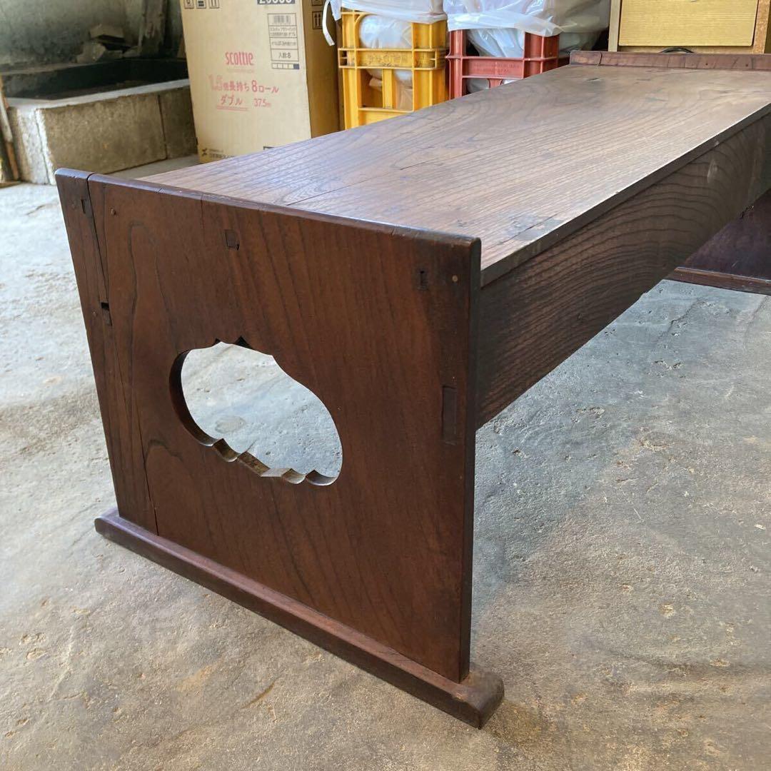 ☘*️様 古い欅の勉強机 けやき 文机 平机 作業台 古道具 アンティーク 家具