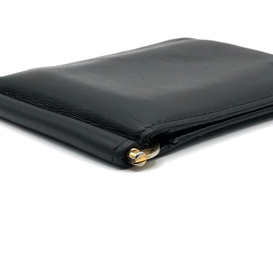 ヴェルサーチ マネークリップ メデューサ ロゴ 二つ折り財布 ブラック レザー