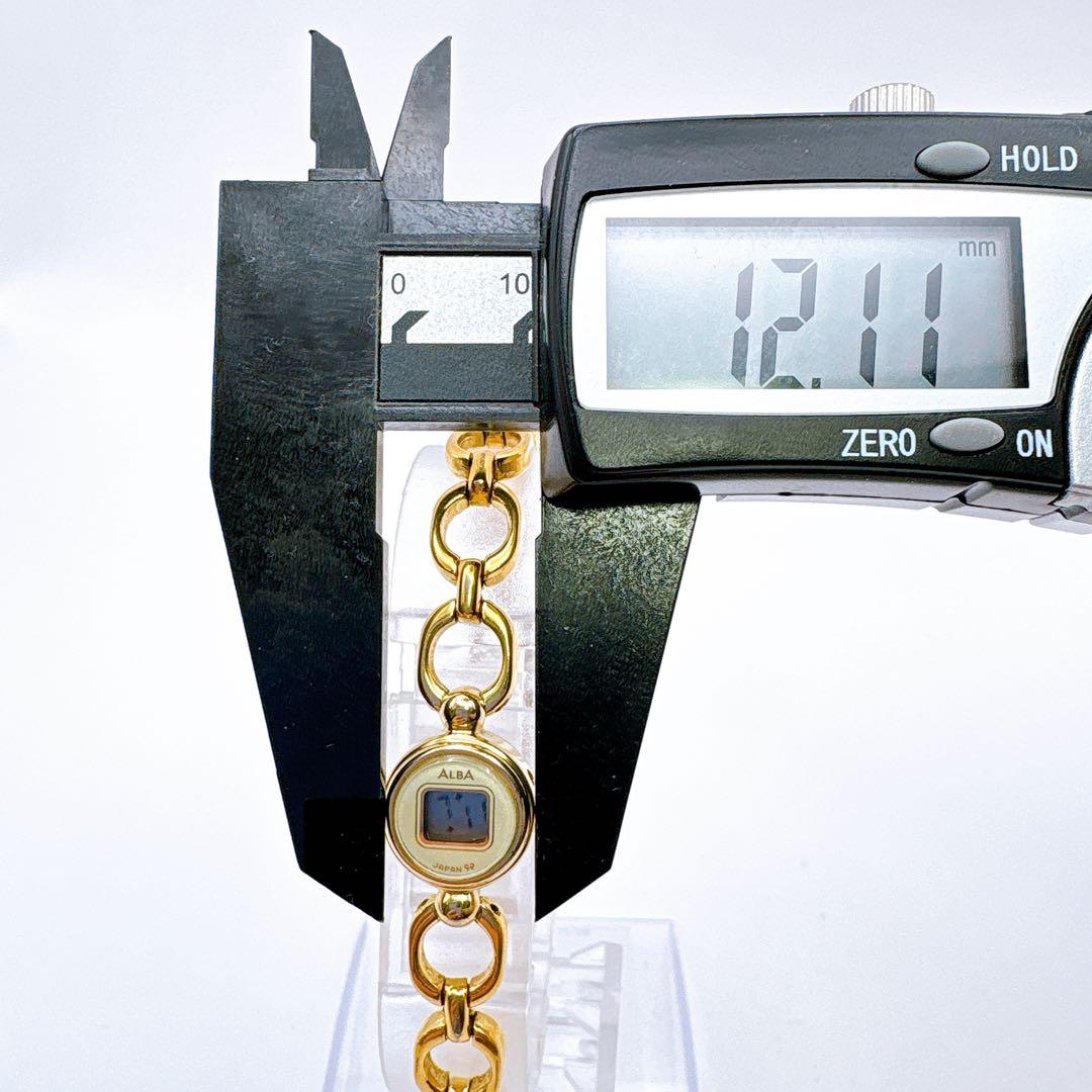 稼働 SEIKO ALBA ゴールドチェーン腕時計 クォーツ デジタル