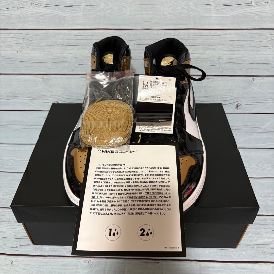 シューズ(男性用) Nike Air Jordan 1 High Golf \"Gold Toe\"