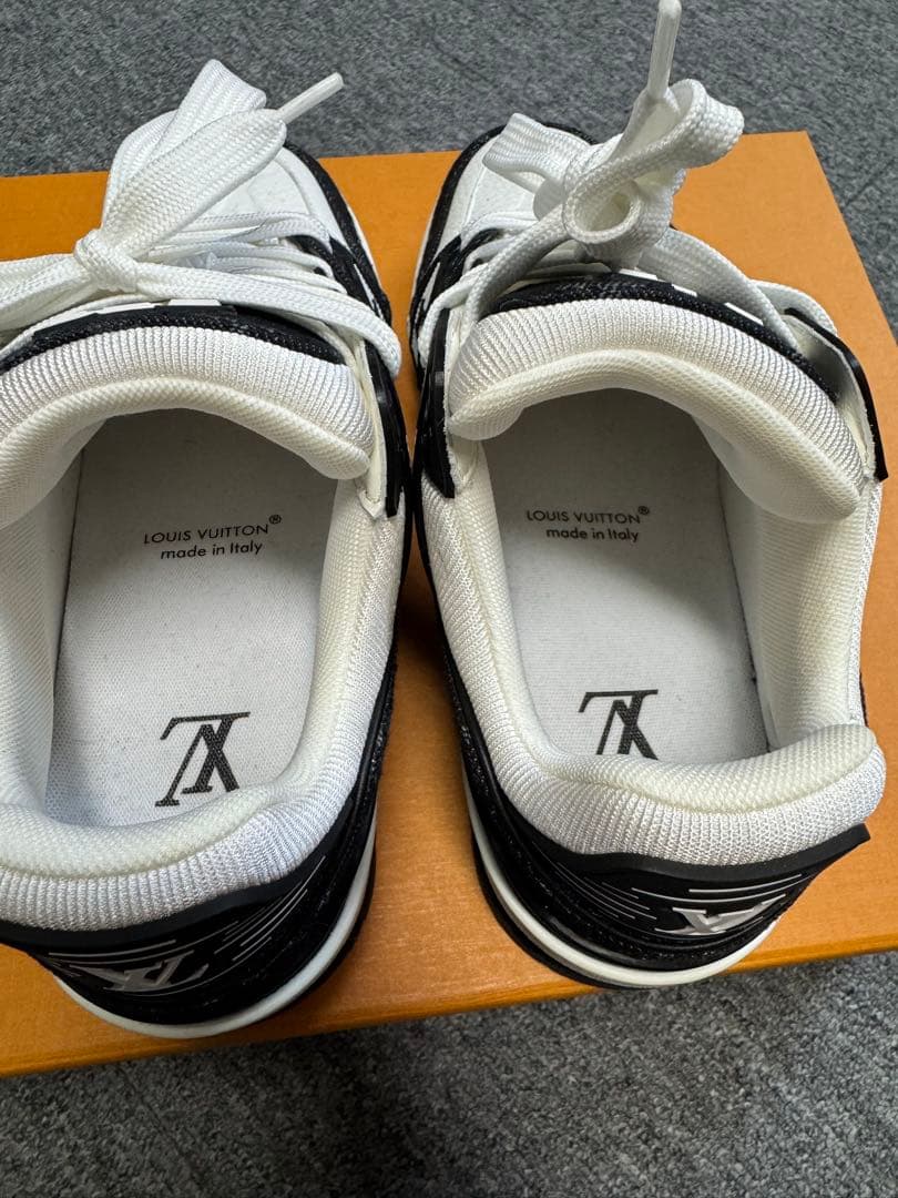 Louis Vuitton トレイナーライン モノグラムデニム レザー 36.5