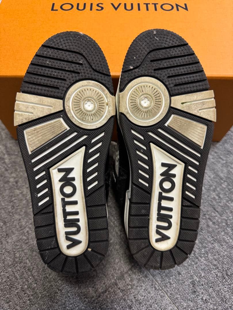 Louis Vuitton トレイナーライン モノグラムデニム レザー 36.5
