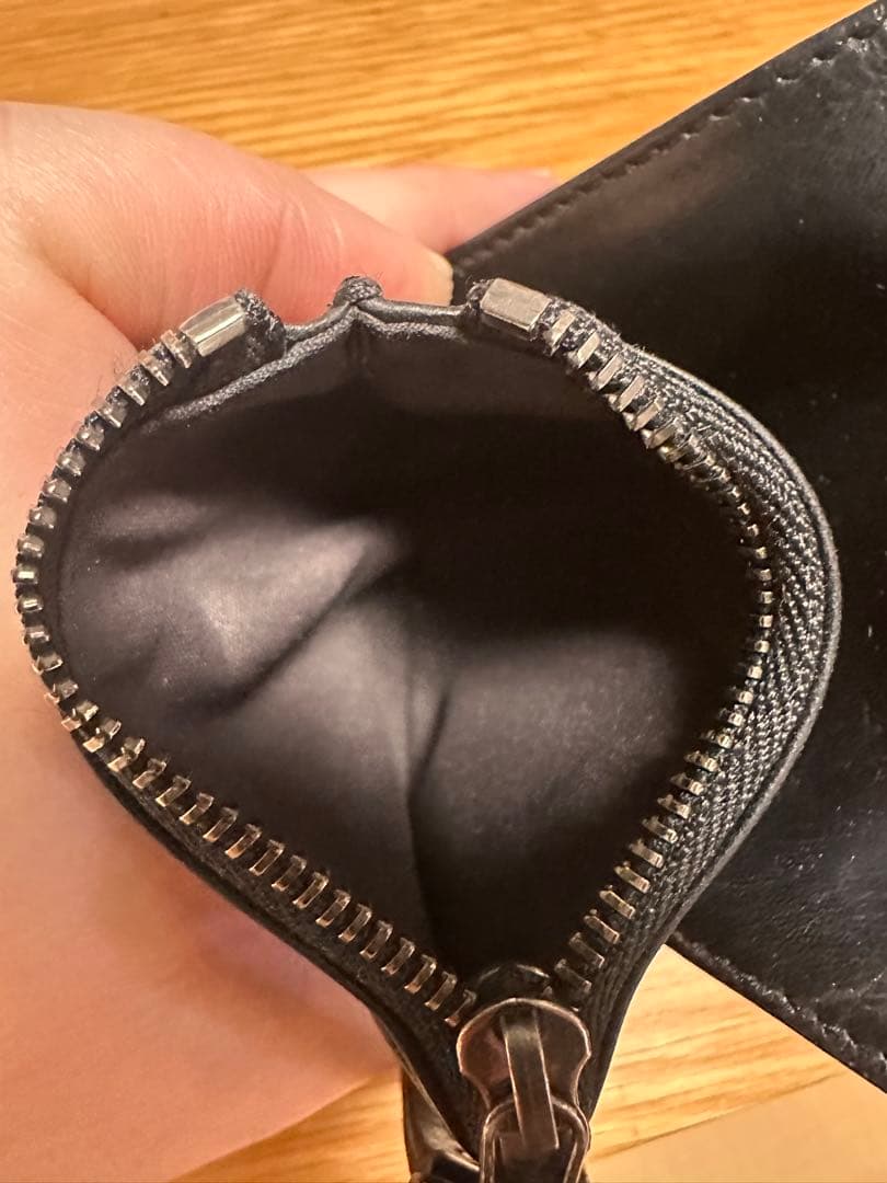 Maison Margiela フォールデッドレザーウォレット　財布　黒