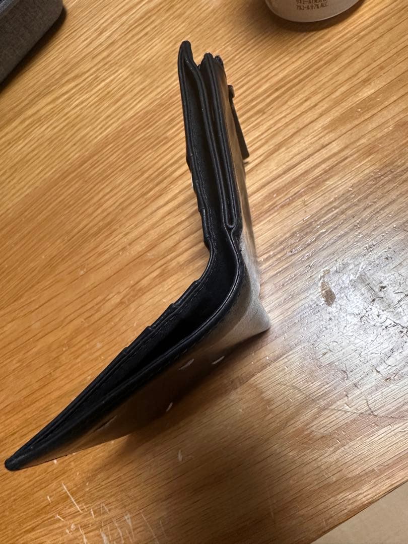 Maison Margiela フォールデッドレザーウォレット　財布　黒