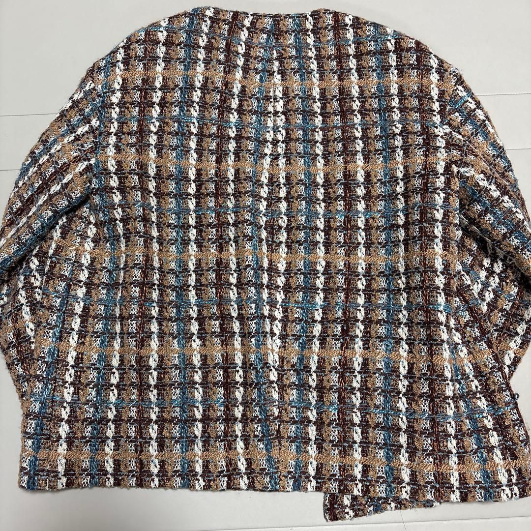 【美品✨】ミラ オーウェン ツイード ノーカラー ジャケット 金ボタン