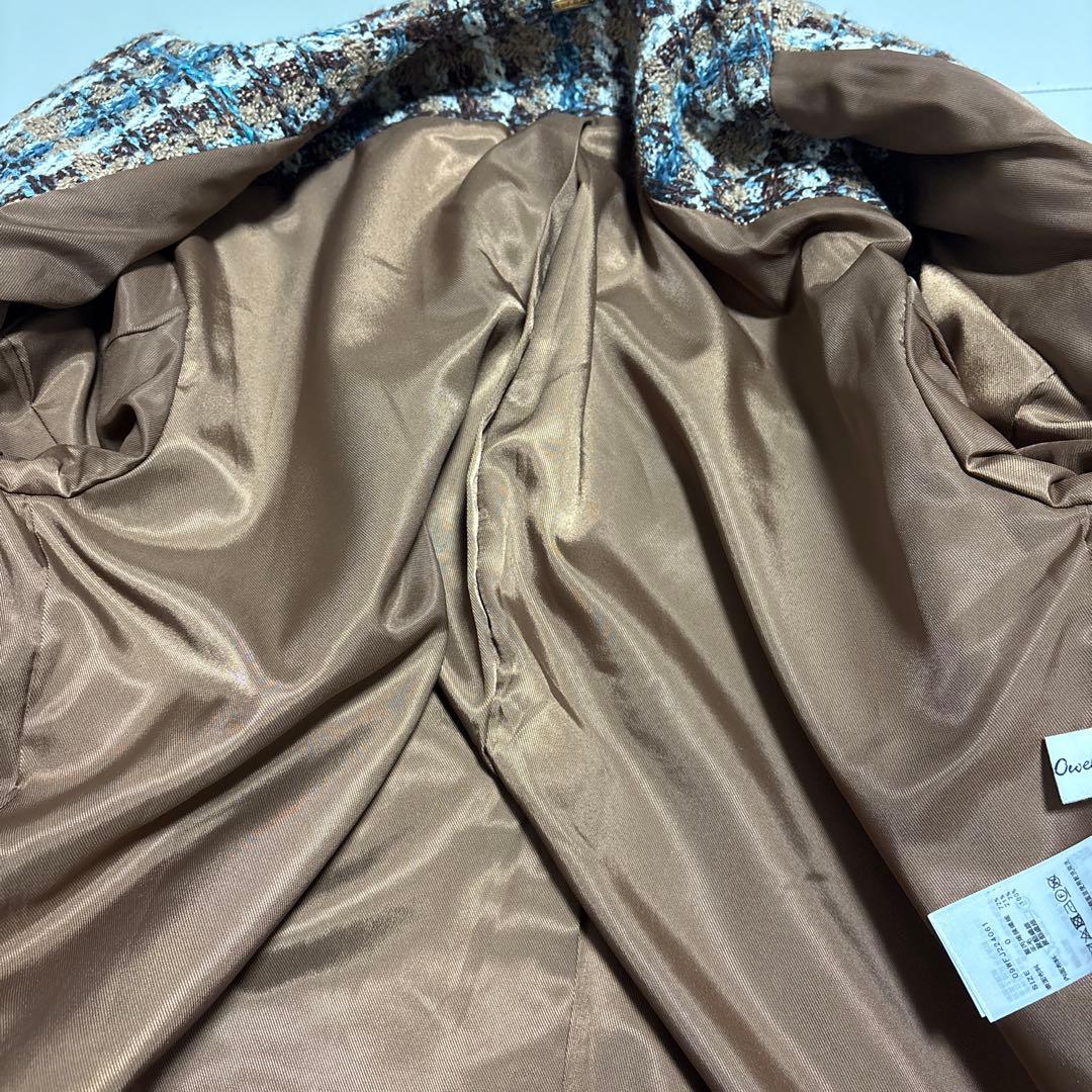 【美品✨】ミラ オーウェン ツイード ノーカラー ジャケット 金ボタン