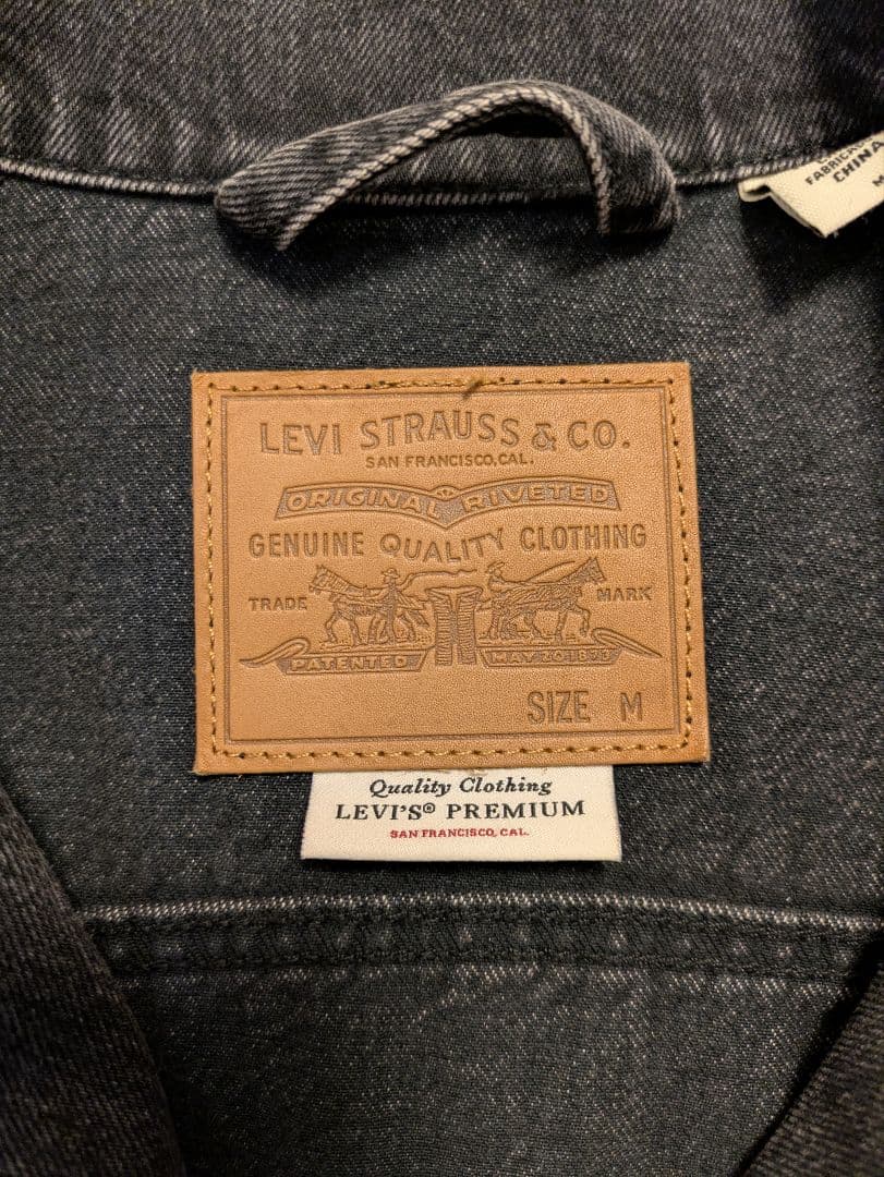 リーバイスプレミアム　ブラックデニムライダージャケット M