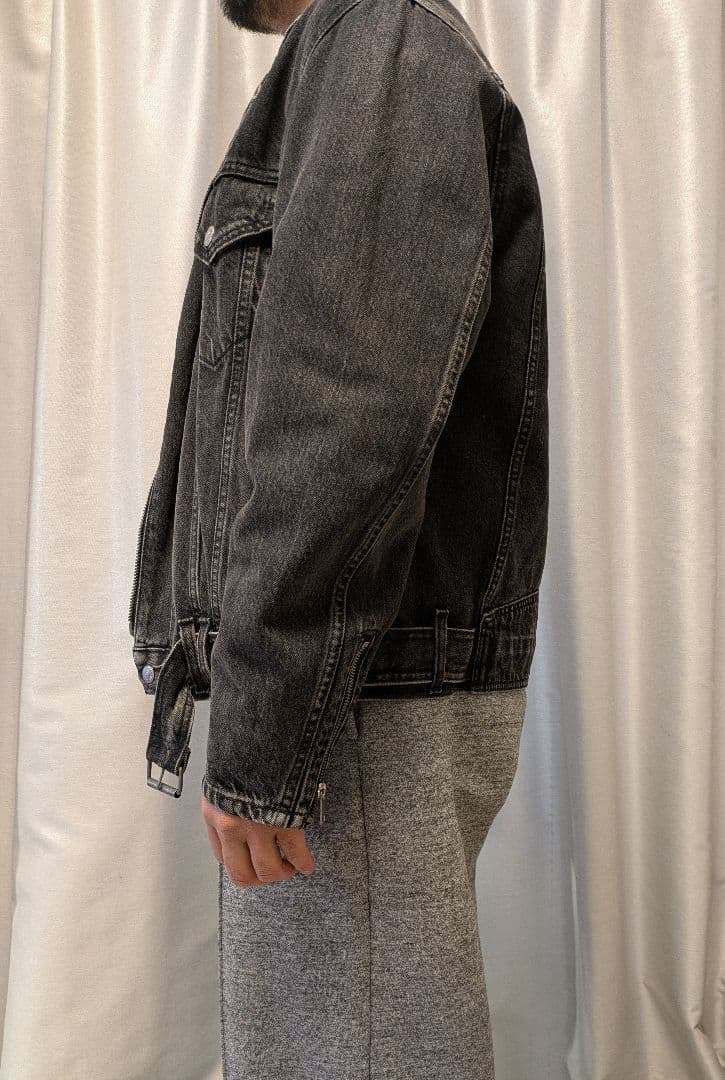 リーバイスプレミアム　ブラックデニムライダージャケット M