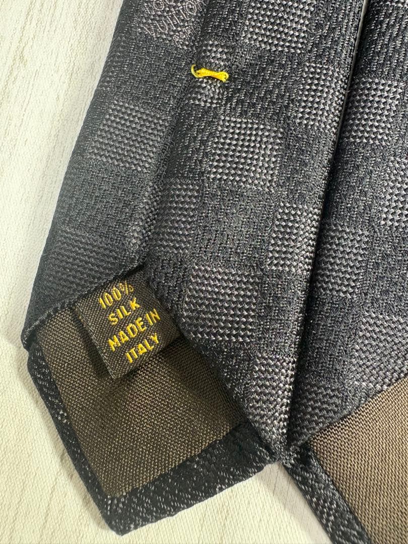 【極美品】 LOUIS VUITTON ルイヴィトンネクタイ ダミエ ブラック