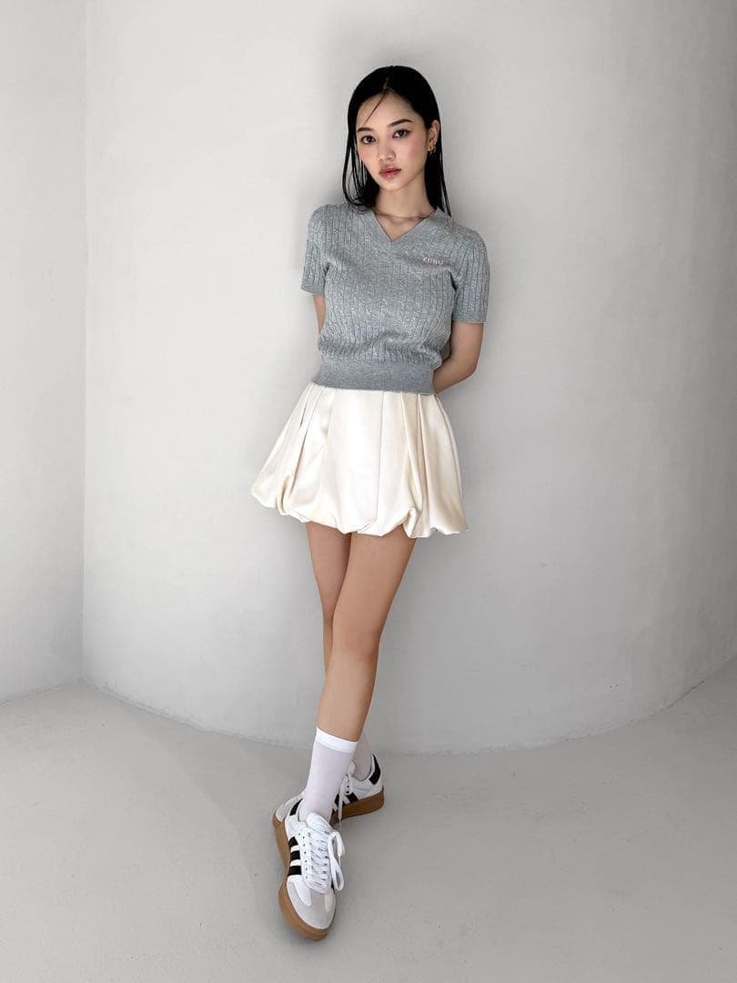 eimy istoire サテンバルーンスカート　the toe バルーン