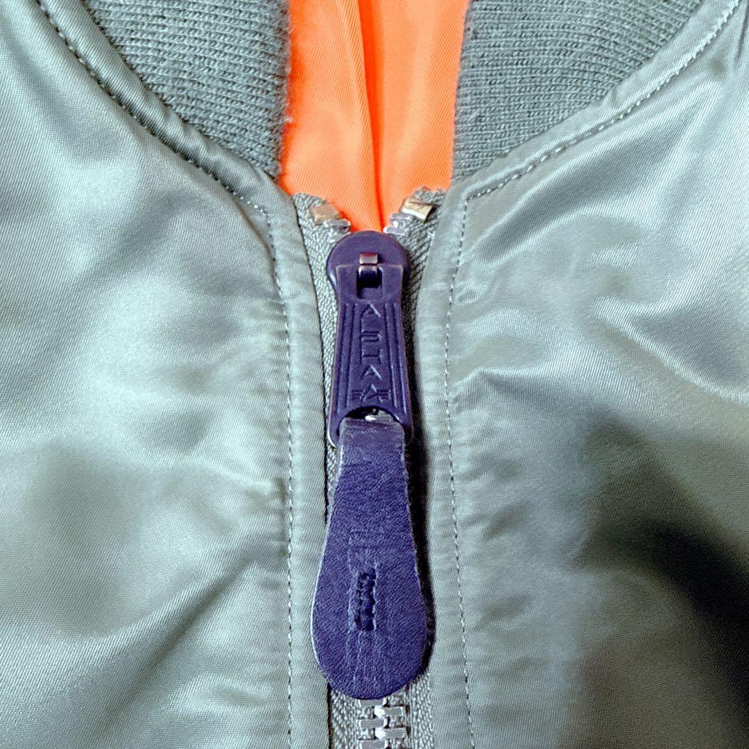 アルファ MA-1 フライトジャケット 緑 Lサイズ 中綿 y2k 短丈