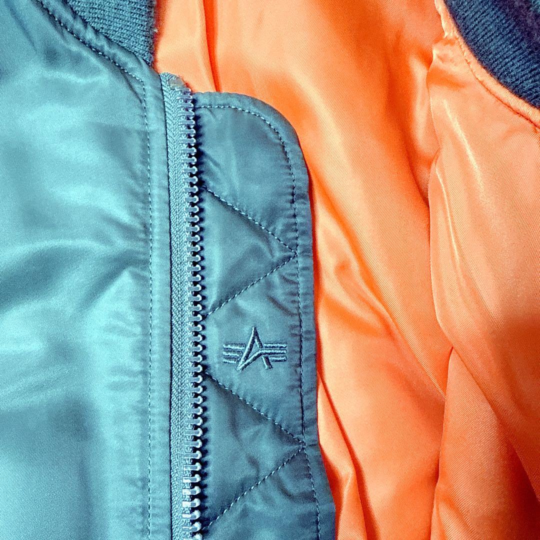 アルファ MA-1 フライトジャケット 緑 Lサイズ 中綿 y2k 短丈