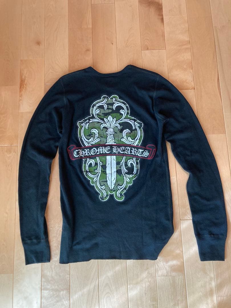 クロムハーツ　バックヴァインダガープリント　サーマルロングスリーブ　Sサイズ