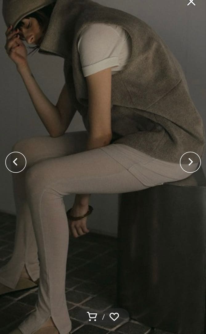 ETRE TOKYO カットソースリムスカパン