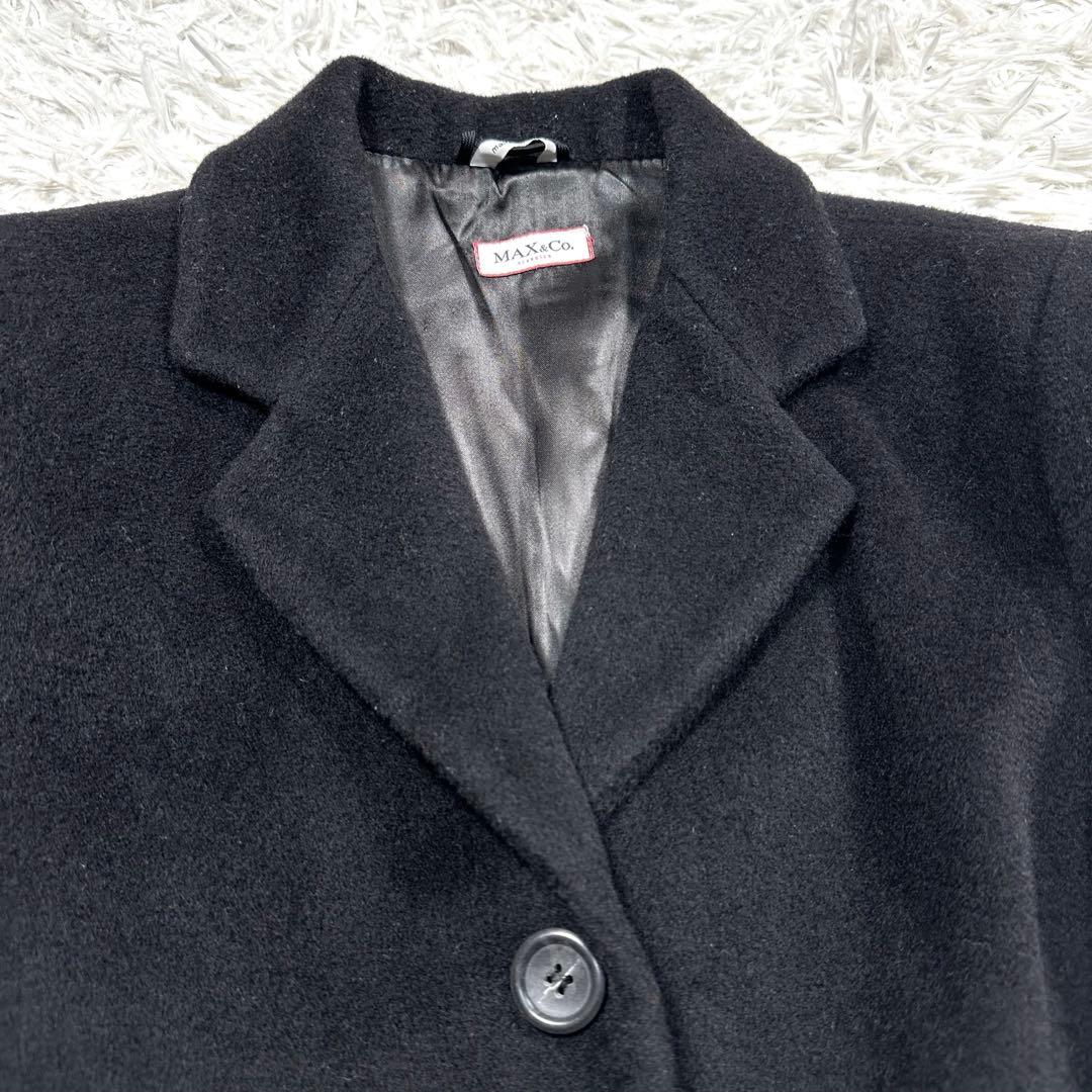 MAX&CO マックスマーラ　カシミヤ　チェスターコート　ブラック　黒　42
