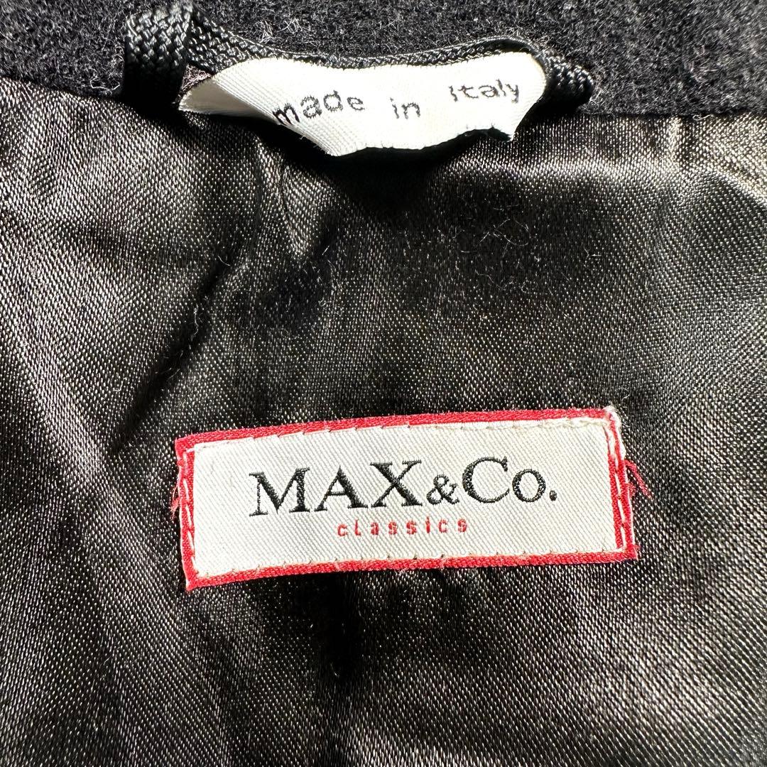 MAX&CO マックスマーラ　カシミヤ　チェスターコート　ブラック　黒　42