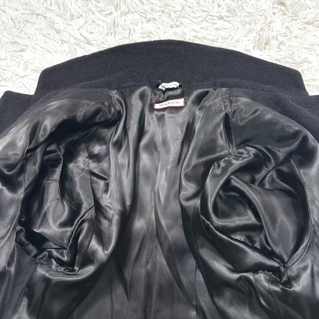 MAX&CO マックスマーラ　カシミヤ　チェスターコート　ブラック　黒　42