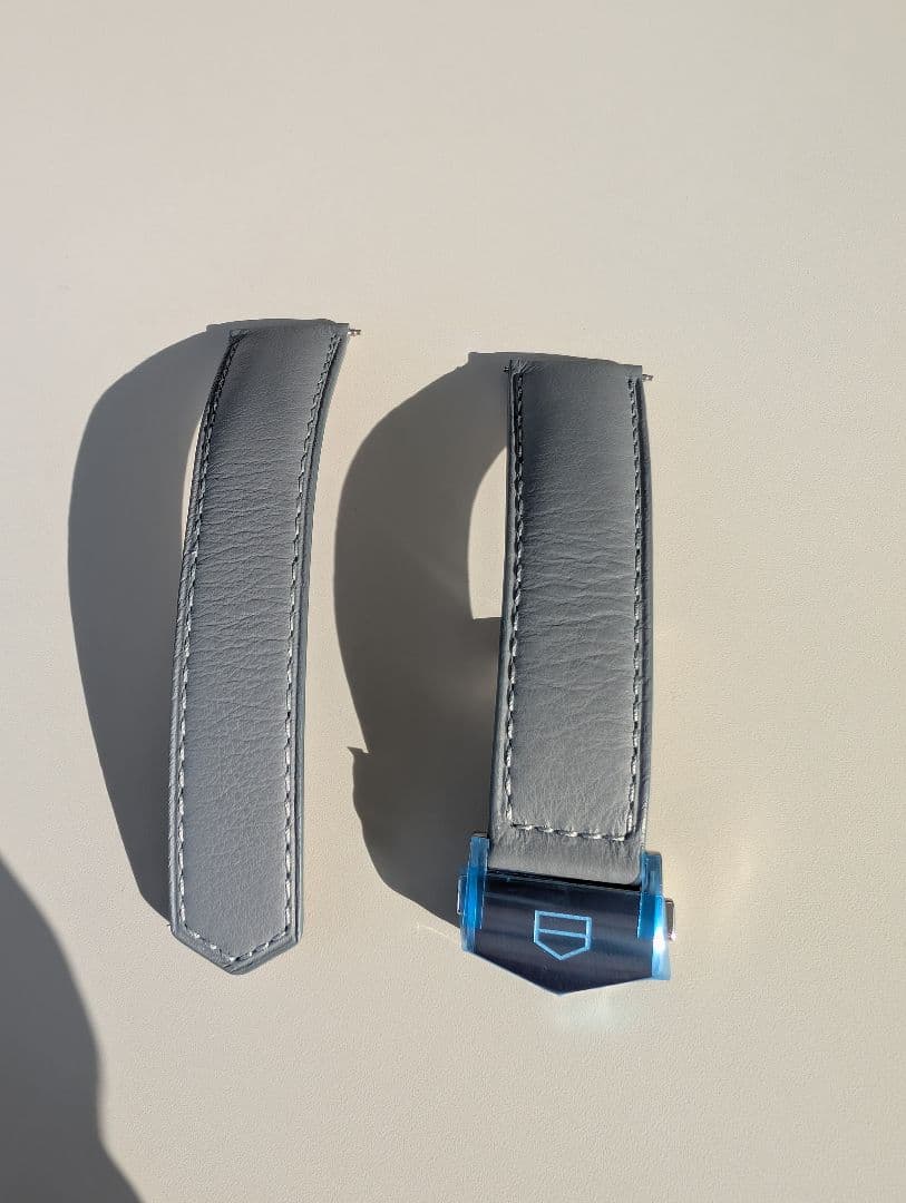 TAG Heuer 純正レザーベルト グレー　新品未使用