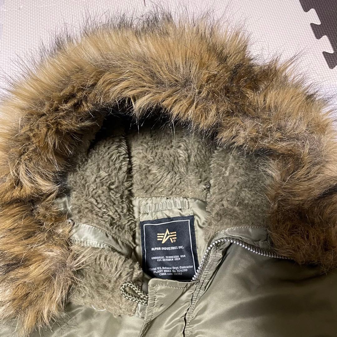 【美品】アルファインダストリーズ N-3Bフライトジャケット カーキ alpha