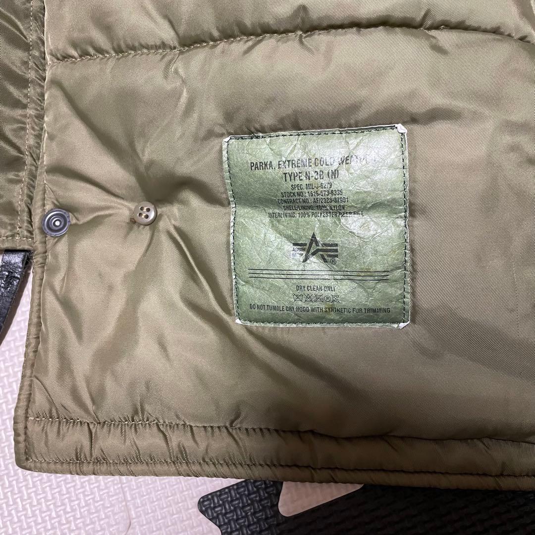 【美品】アルファインダストリーズ N-3Bフライトジャケット カーキ alpha