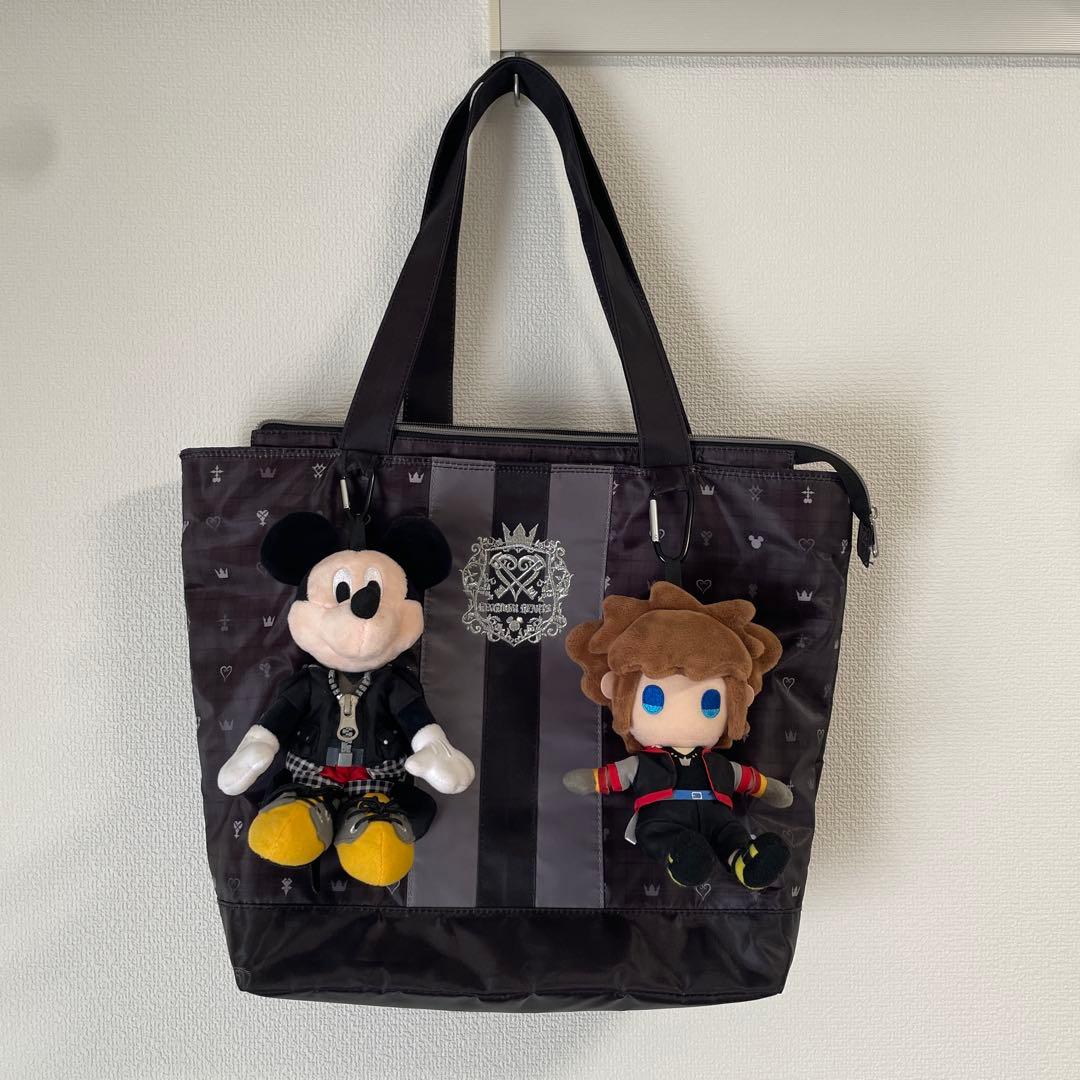 【生産終了】キングダムハーツ3 ぬいぐるみ付き 大きめ おしゃれ トートバッグ
