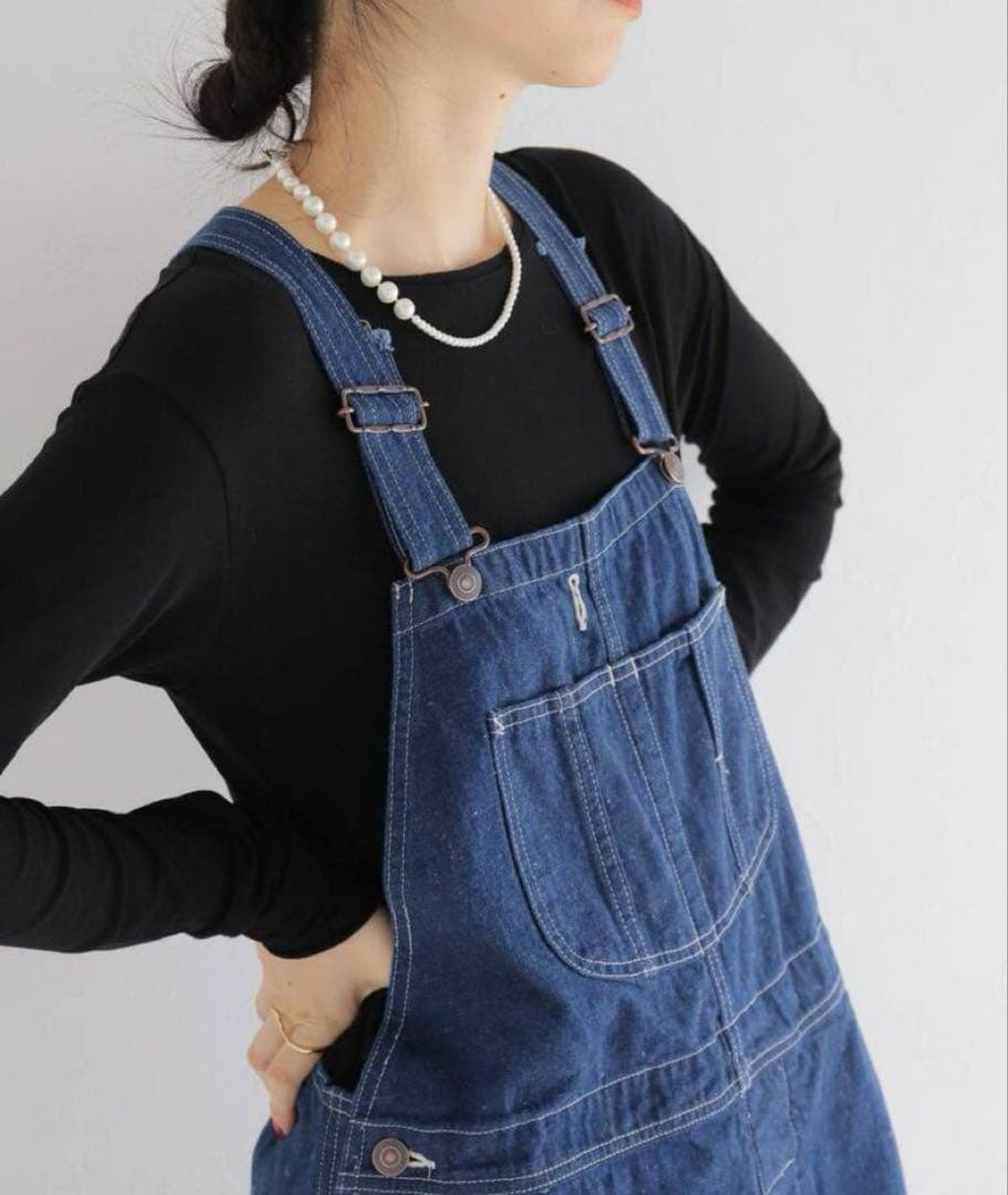 アンスクリア INSCRIRE イエナIENA デニムオーバーオール