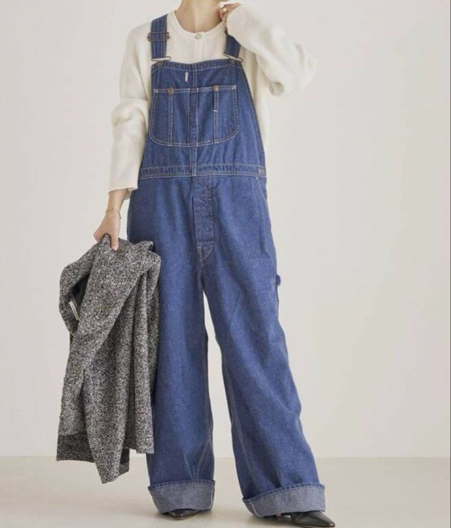 アンスクリア INSCRIRE イエナIENA デニムオーバーオール