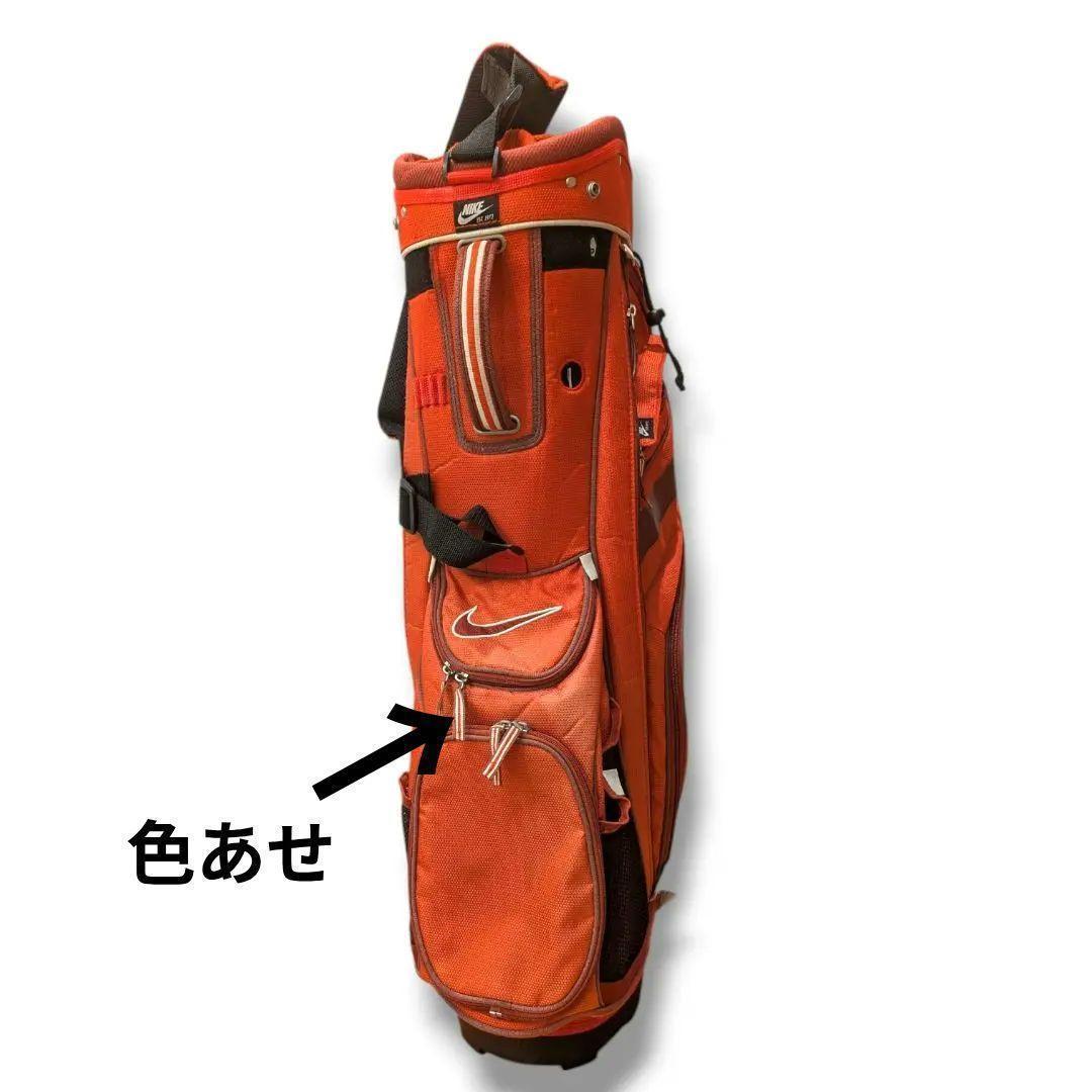 【廃盤品】ナイキ ゴルフ キャディバッグ 14分割 カート型 希少 赤 フード付