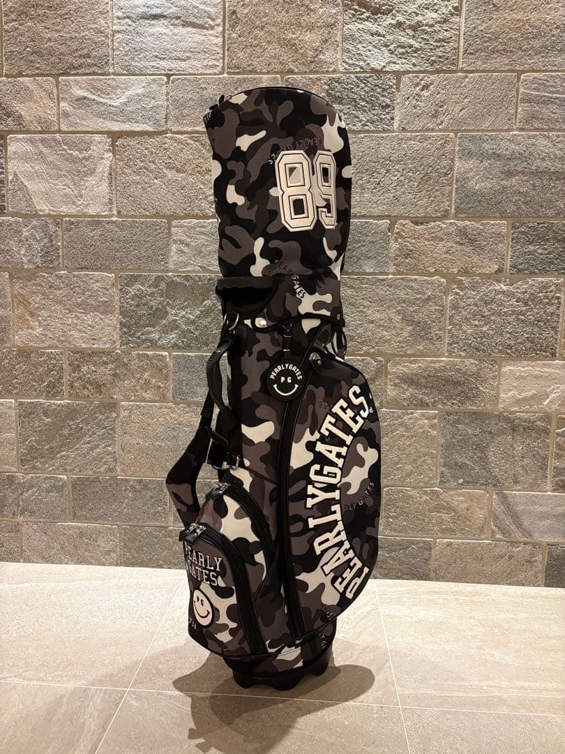 【大人気完売品】PEARLY GATES ブラックカモフラージュ キャディバッグ