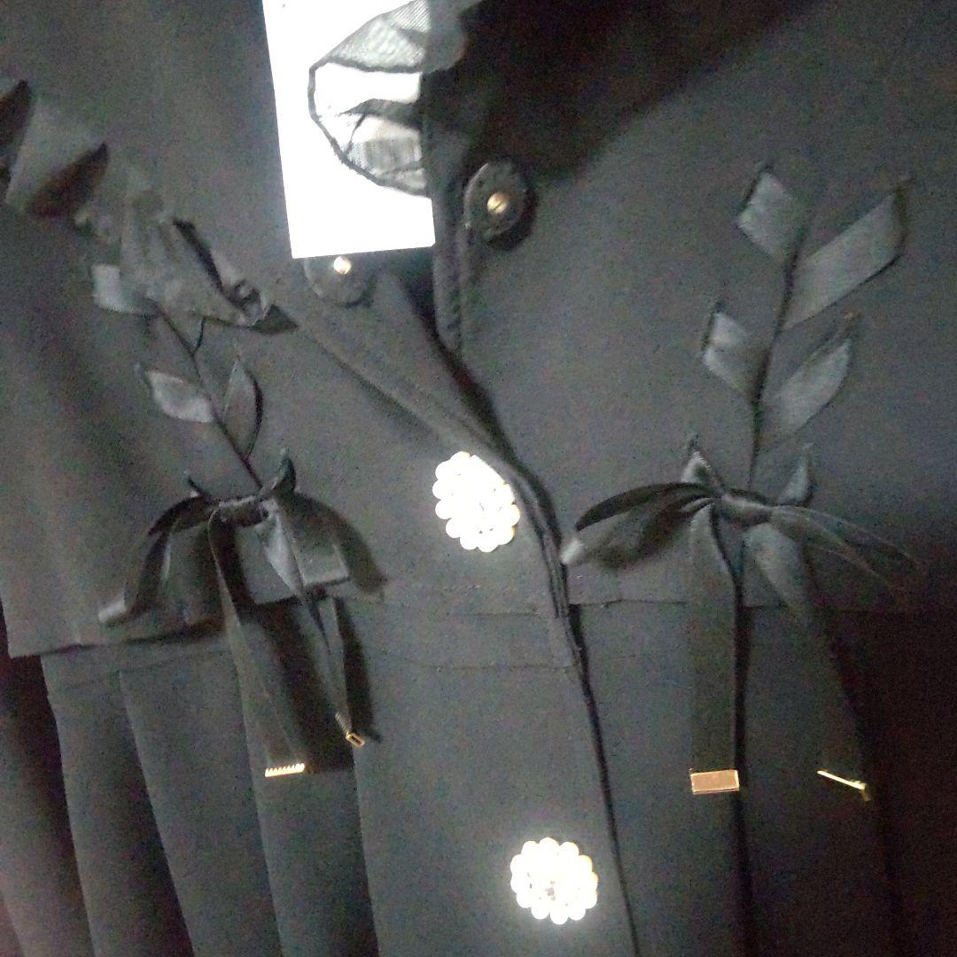 ROJITA シアーフリル トレンチコート ブラック　黒　ビジュー