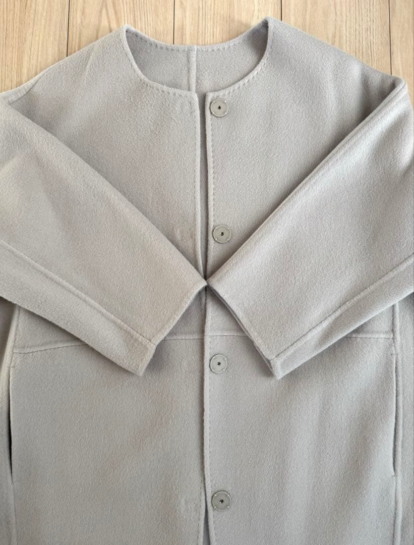 Deuxieme Classeリバーノーカラーコート