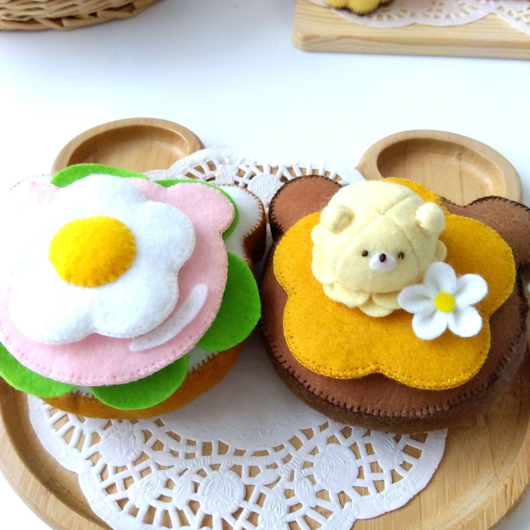 のりこ　フェルトおままごと　ままごと　パンBOX他　　しろたま