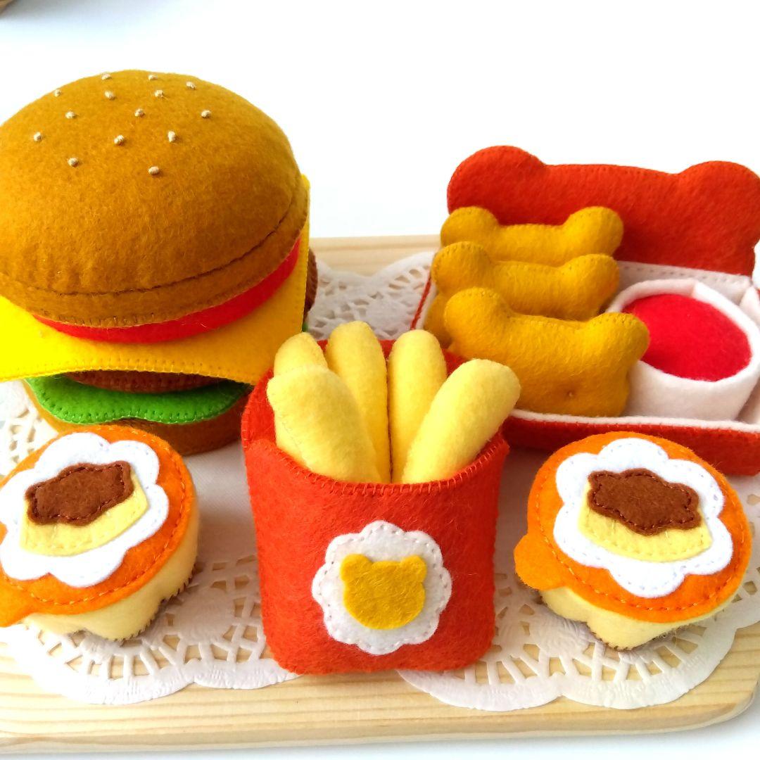 のりこ　フェルトおままごと　ままごと　パンBOX他　　しろたま