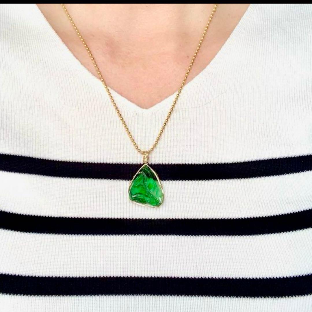 アンダラクリスタル原石（グリーン） ペンダントトップ
