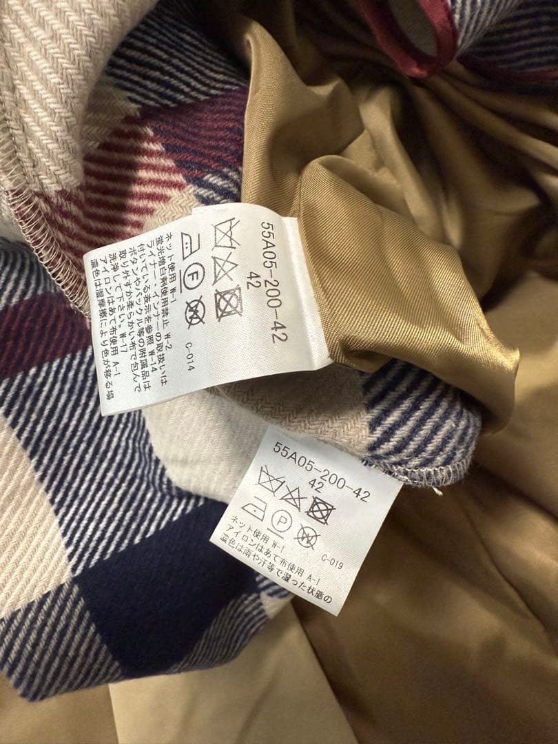 新品　ブルーレーベル クレストブリッジ　トレンチコート　ライナーつき　チェック